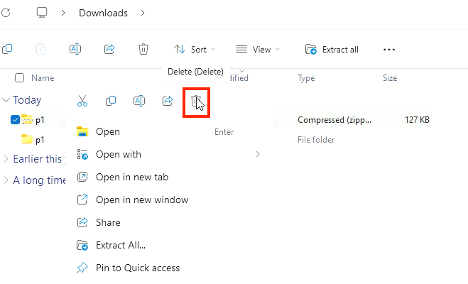 delete zip