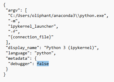 Original content of kernel.json