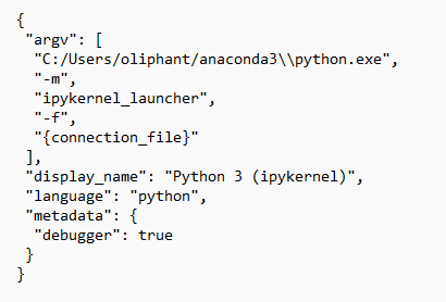 New content of kernel.json